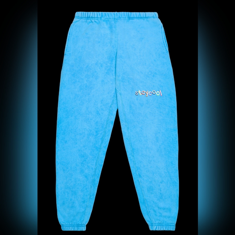 Stay Cool Classic Sweatpants (Electric Blue Mineral Wash